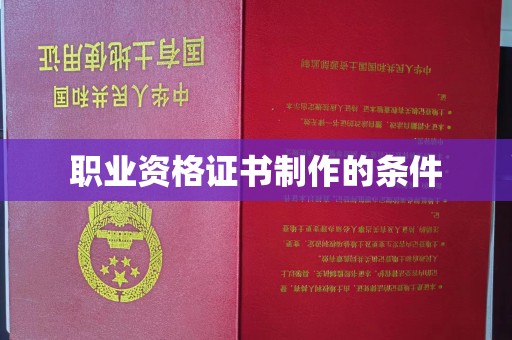 二道江职业资格证书制作的条件